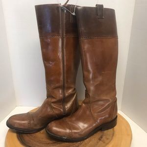 Lucchese Leather Knee High Riding Boots